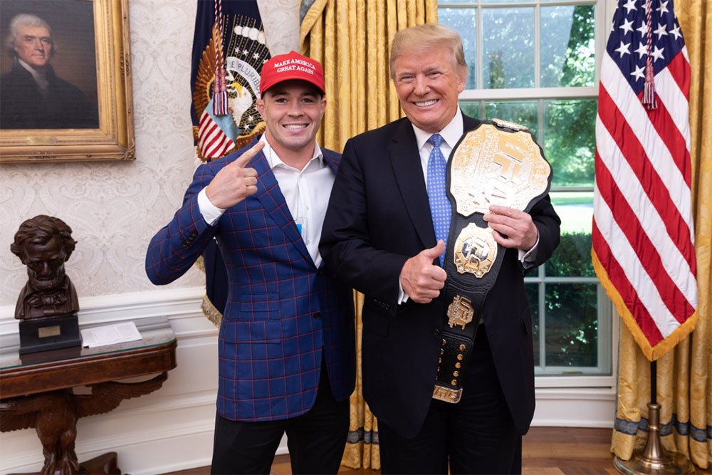 Colby Covington and Donald Trump at the White House