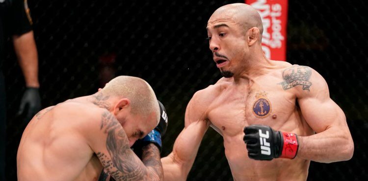 Jose Aldo punches Marlon Vera at UFC Vegas 17